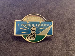 Very Rare Vintage Cycling Pin Badge 4 Days Of Dunkerque Race Not Tour De France