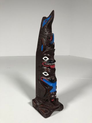 Totem Pole Decorative Authentic Alaska Craft Ketchikan Alaska,  8 " Resin Vintage
