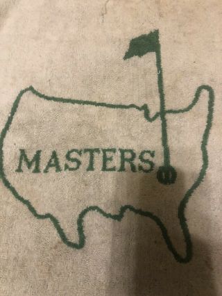 Vintage 1960s Masters Tournament Bag Towel Augusta National Golf Club