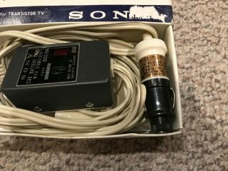 Vintage Sony DCC - 2A Car Battery Power Cord w/ Stabilizer for Transistor TV 3