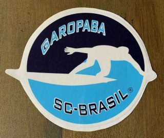 Garopaba Sc Brazil Vintage Surfboard Sticker Vinyl Decal Santa Catarina Surfing