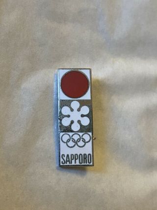 Very Rare Sapporo 1972 Winter Olympics Pin Badge Vintage Christmas Gift Japan