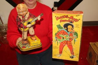 Vintage Cragston Rock N Roll Monkey Battery Op Japan Toy Sign W/box
