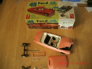 Amt 1949 Ford Club Coupe 3 In 1 Kit Built Custom W/carson Top Pink And Box