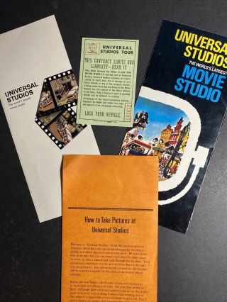 Universal Studios Movie Studio Tour Brochures & Collectibles,  1972,  California