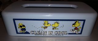 Vtg Woodstock Tissue Cover Peanuts Snoopy “clean Is Cool” 1965 Retro 1