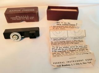 Vintage Ideal Rangefinder Camera Rangefinder & Box,  Instructions