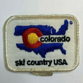 Ski Country Usa Colorado Co State Flag Skiing Embroidered Souvenir Patch Sew On