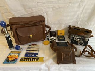 Vintage Camera Bundle - All Types Of Cameras And Accessories - Cases