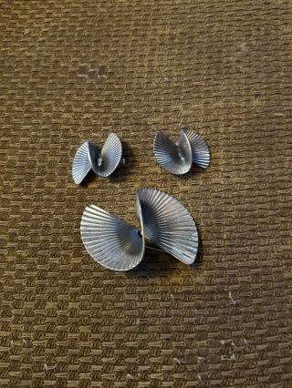 Vintage Danecraft Sterling Brooch/pin And Earrings
