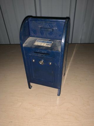 Vintage Western Stamping Corp Us Mail Box Coin Bank - Made In Korea - No Key