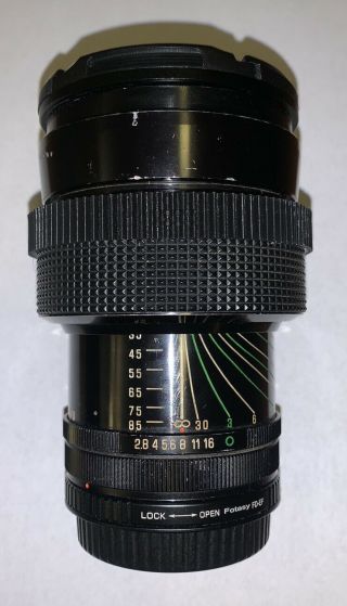 Vintage Vivitar 35 - 85mm F2.  8 Canon Fd Lens Cine Modded W/ Ef Mount