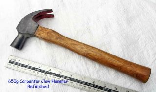 Vintage Closed Head Claw Hammer 650g Old Tool