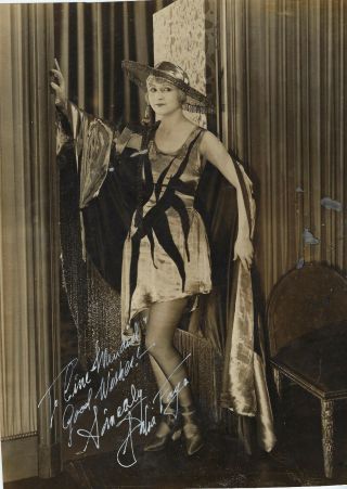 Leading Silent Film Actress Julia Faye,  Autographed Vintage Studio Photo