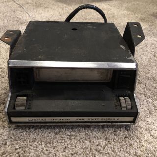 Vintage Craig/pioneer Model 3121 Under Dash 8 - Track Tape Player