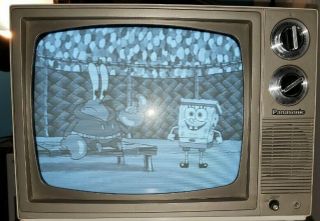 1982 Panasonic 12 " Black & White Tv Vintage Tr 1214t,