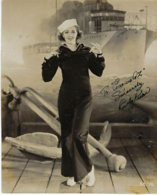 Canadian - American Tap Dancer & Actress Ruby Keeler,  Autographed Vintage Photo