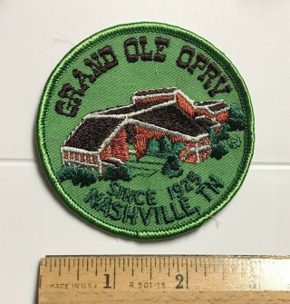 Grand Ole Opry Since 1925 Nashville Tennessee Tn Green Round Embroidered Patch