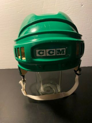 Vintage Green CCM HT2 Hockey Helmet Minnesota North Stars Size 6 7/8 