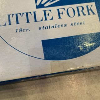 Vintage Mid - Century LITTLE FORKS Stainless Steel,  Multi Colors,  Set of 10,  Box 2