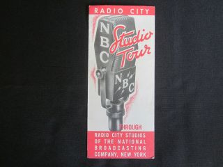 1936 Nbc Radio City Studio Tour Behind The Scenes 10th Year Illustrated Brochure