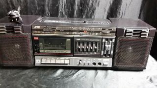 Vintage Jvc Pc - 37 Portable Cassette/ Radio Boombox Sound Great