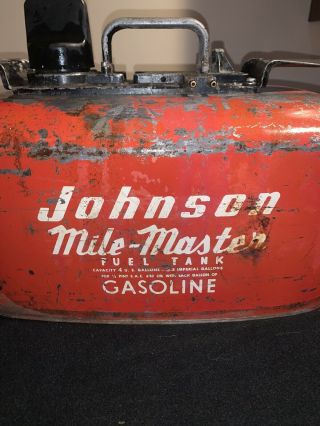 Vintage Johnson Mike Master 5 Gallon Pressurized Gas Tank 2