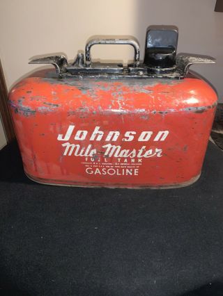 Vintage Johnson Mike Master 5 Gallon Pressurized Gas Tank 3