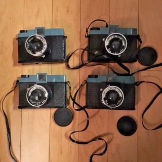 Vintage Diana Camera Set Of 4 Four Collectible Plastic Flash And Northamerican