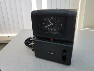 Vintage Lathem 2105 Mechanical Time Clock Recorder Read No Key