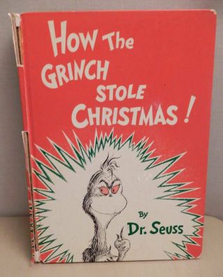 Vintage Book 1957 Dr.  Seuss " How The Grinch Stole Christmas " Book 1st Edition Hc