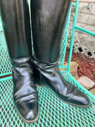 Vintage Leather English Tall Riding Boots