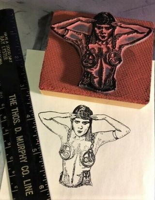 Vintage Rubber Stamp Theda Bara Cleopatra The Vamp Silent Film And Stage Actress