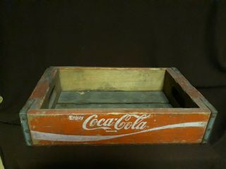 Vintage Enjoy Coca Cola Red Wood Bottle Case Crate