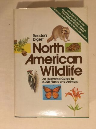 Readers Digest: North American Wildlife Illustrated Guide Hcdj Vintage 1982