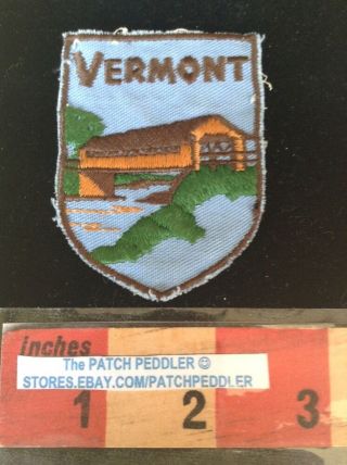 Patch Vermont Covered Bridge Travel Souvenir 59vv Ex