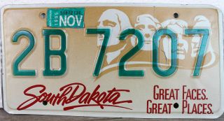 South Dakota License Plate Great Faces Great Places Mt.  Rushmore Old Style