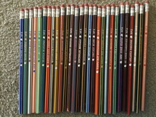 Complete Set Of 28 Vintage Nfl Football Team Pencils