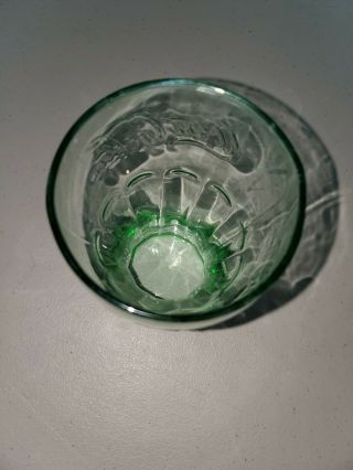 Vtg McDonald ' s Coca Cola Coke Green Glass 16oz Drinking Glasses Tumbler 3