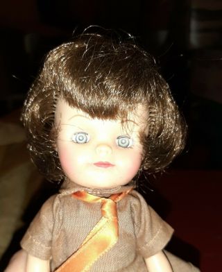 Vintage 1965 Effanbee Brownie Girl Scout Doll 8.  5”