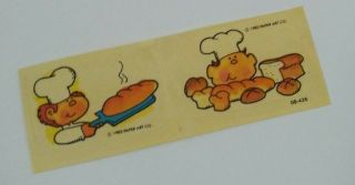 Vintage 80s Sticker Scratch Sniff Paper Art Fresh Bread Scented 1983