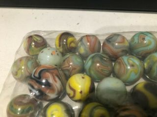 Bag of Hand Made vintage marbles 1/2 