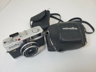 Vintage Minolta Hi - Matic F Camera And Case