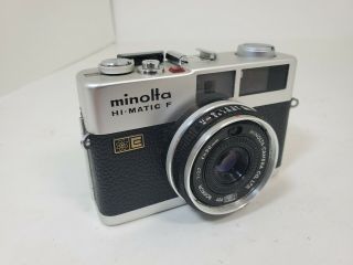 Vintage Minolta Hi - Matic F Camera and Case 2