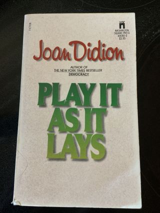Play It As It Lays By Joan Didion (paperback,  Washington Square Press) Vintage