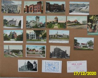 Brockton,  17 Vintage Postcards,  2 Radio Cards,  Brockton Fair,  Armory W.  Soldiers,