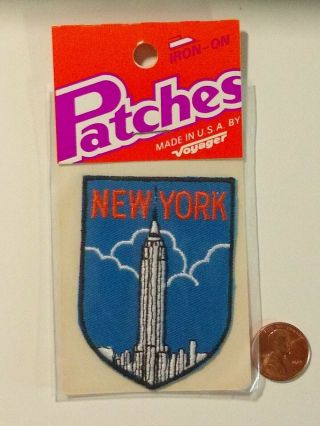 Vintage York City Nyc Empire State Building Voyager Patch Iron - On Or Sew