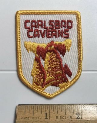 Carlsbad Caverns Mexico Cave Stalagmites Souvenir Embroidered Patch Badge