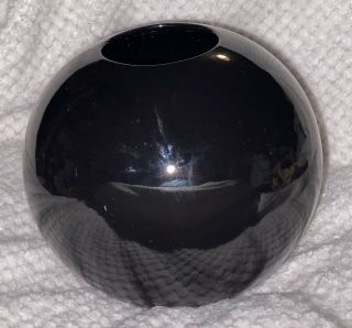 Vintage Royal Haeger Orb Ball Round Sphere Vase Black 4326