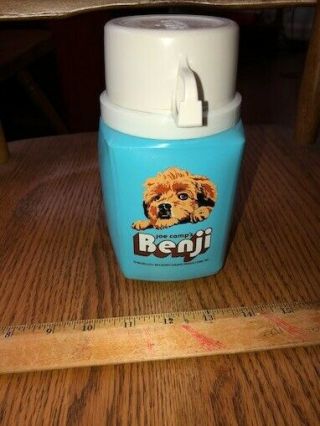 Vintage Joe Camps King - Seeley Benji The Dog Blue Plastic Thermos 1974